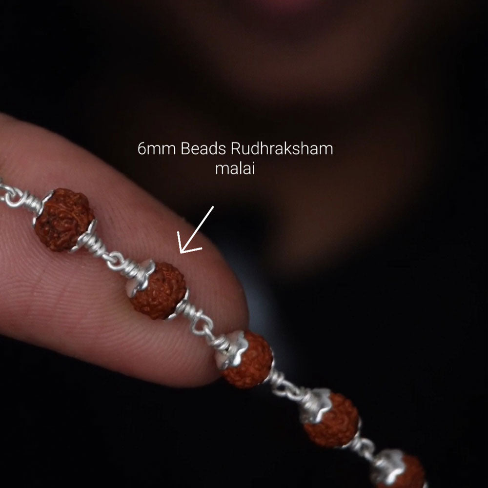 Rudhraksham Malai 6mm 54 Beads with cap
