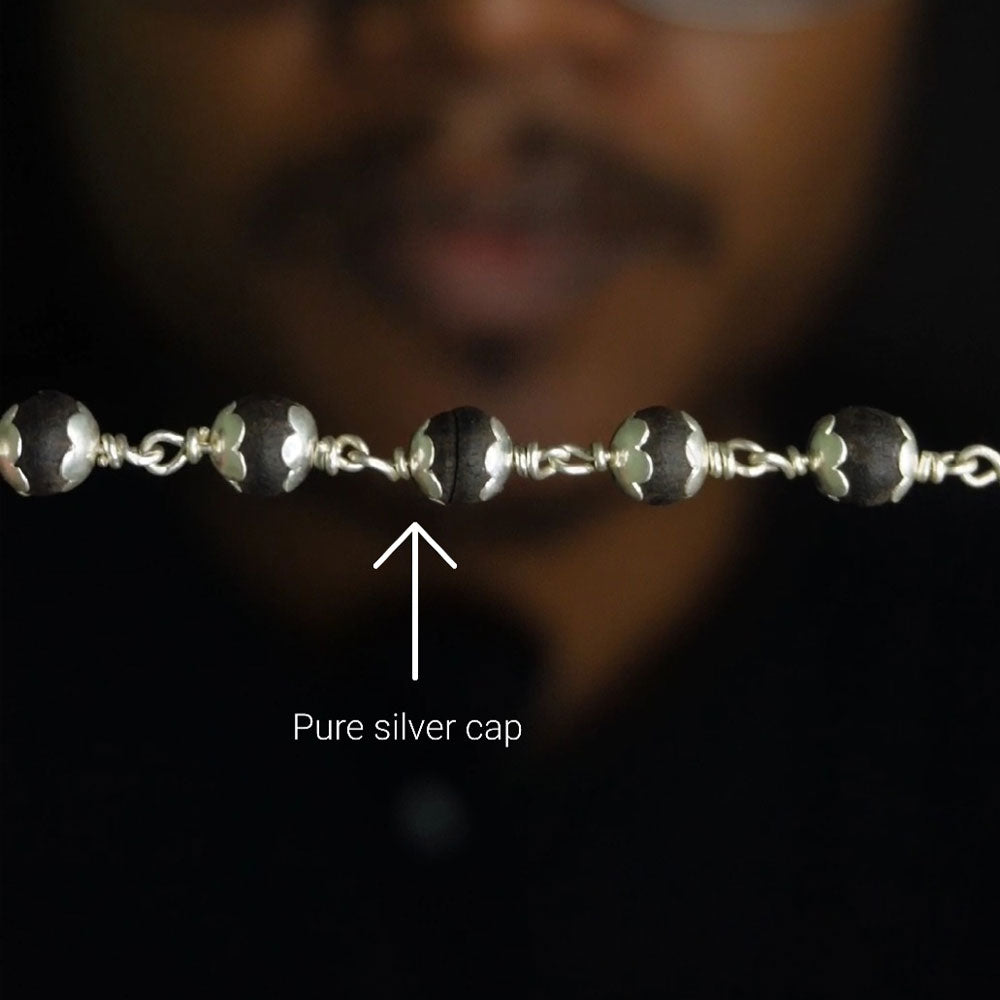 karungali malai 6mm 54 beads with cap