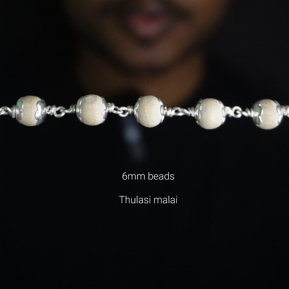 Thulasi Malai 6mm 108 Beads with cap