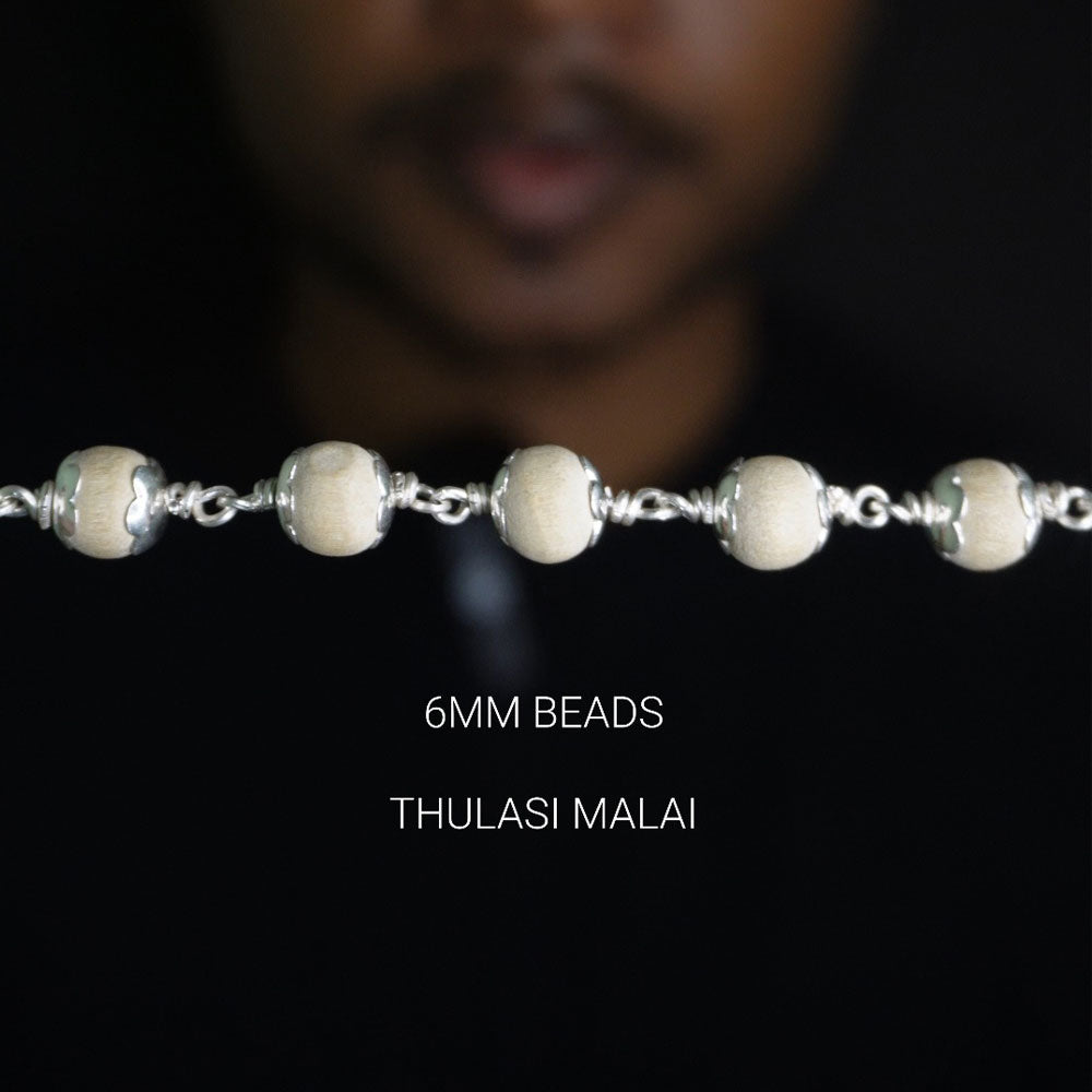 Thulasi Malai 6mm 54 Beads with cap