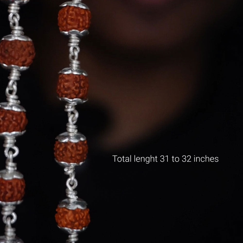 Rudhraksham Malai 8mm 54 Beads with cap