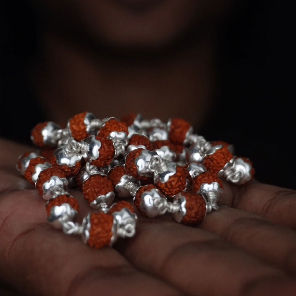 Rudhraksham Malai 8mm 54 Beads with cap