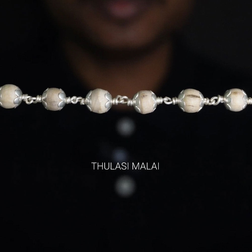 Thulasi Malai 8mm 108 Beads with cap