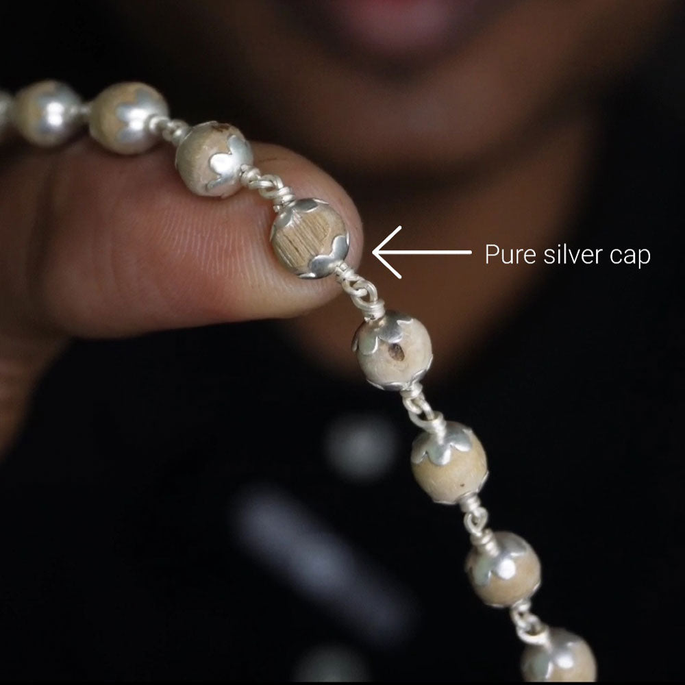 Thulasi Malai 8mm 108 Beads with cap