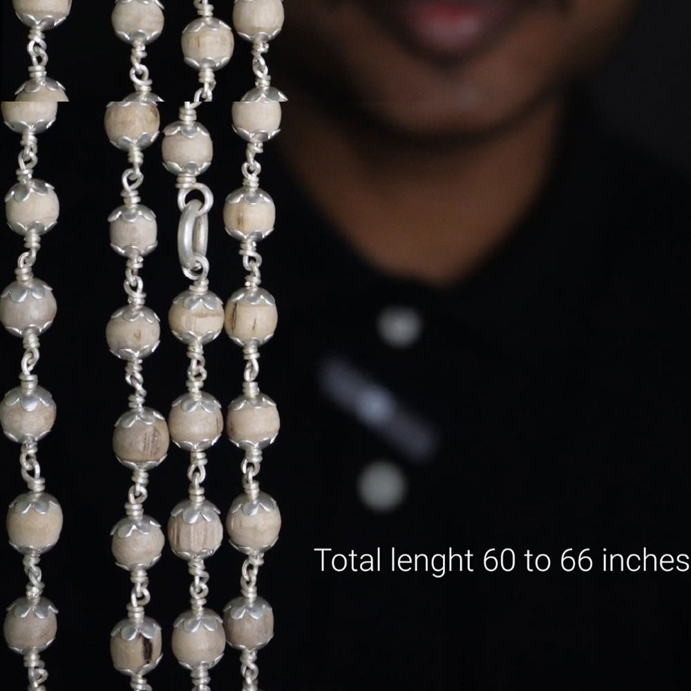 Thulasi Malai 8mm 108 Beads with cap