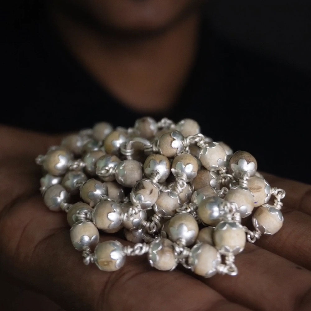 Thulasi Malai 8mm 108 Beads with cap