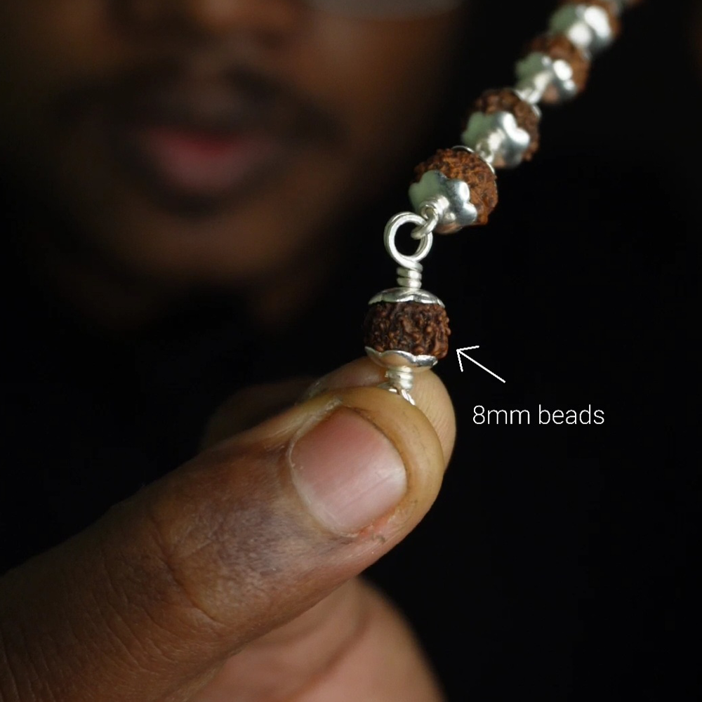 Rudhraksham bracelet 8mm with cap