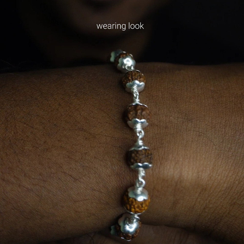 Rudhraksham bracelet 8mm with cap
