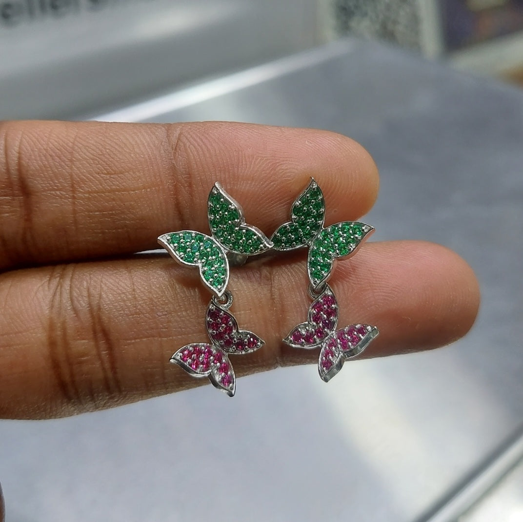Butterfly stud coloured