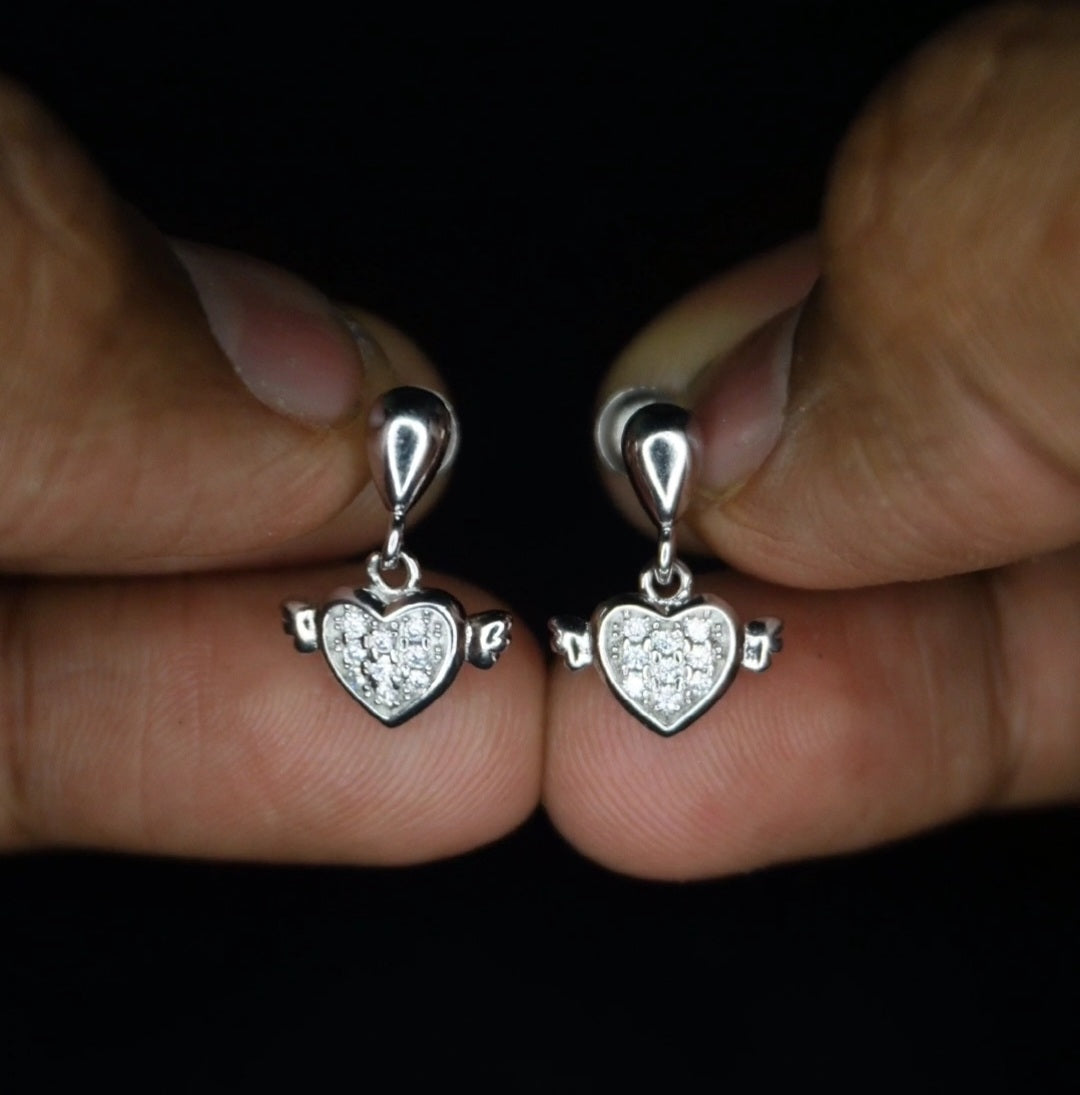 Heart drops with micro stones