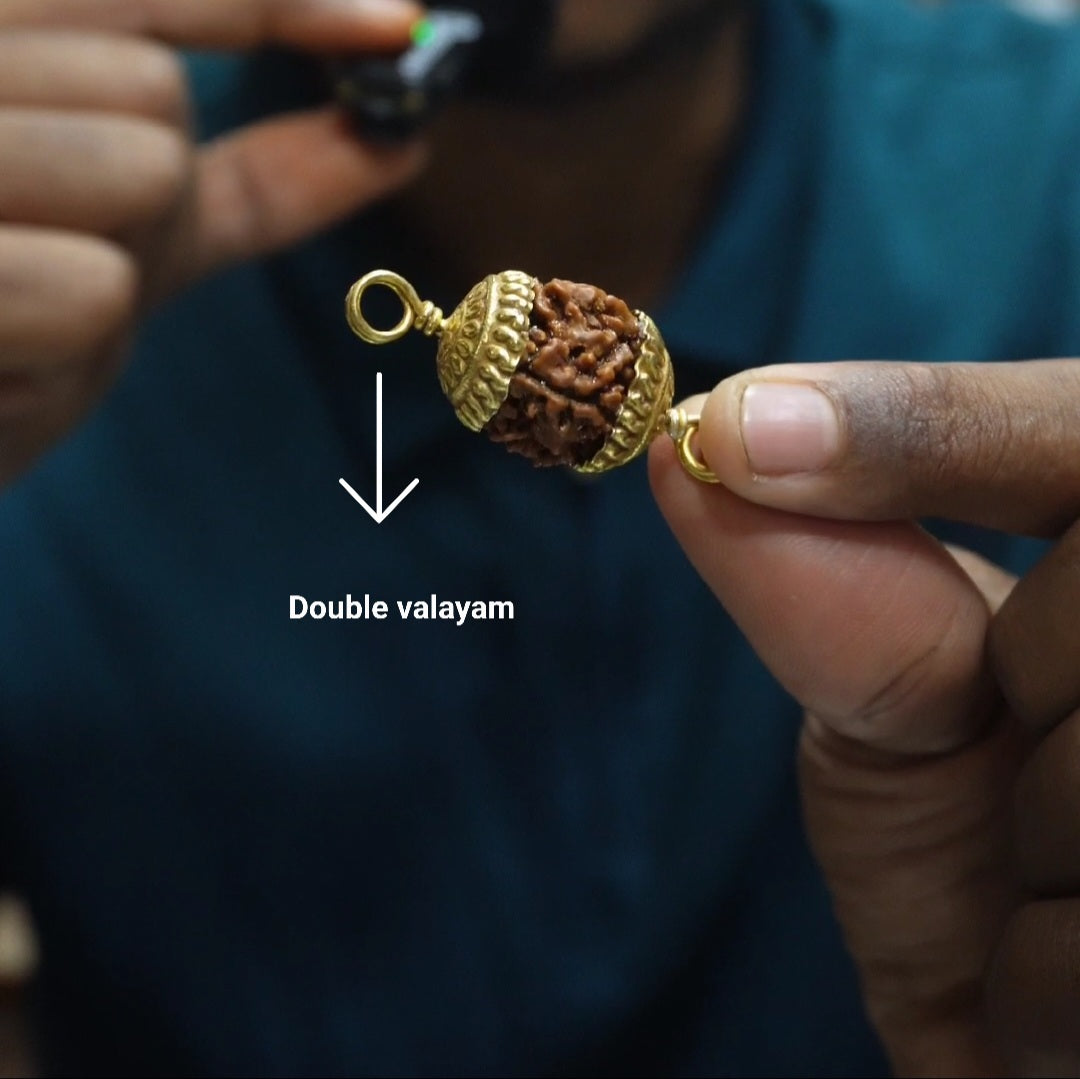 Ruthracham with gold plated nagas Kuppa