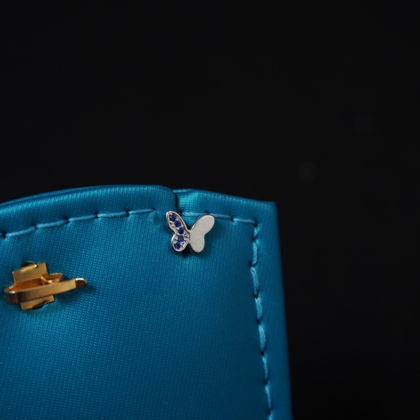 Butterfly shaped stud with stones
