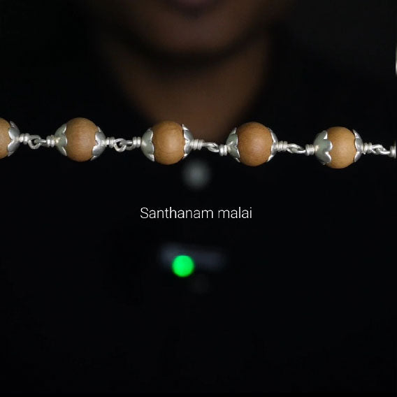 Sandhanam Malai 8mm 108 Beads with cap