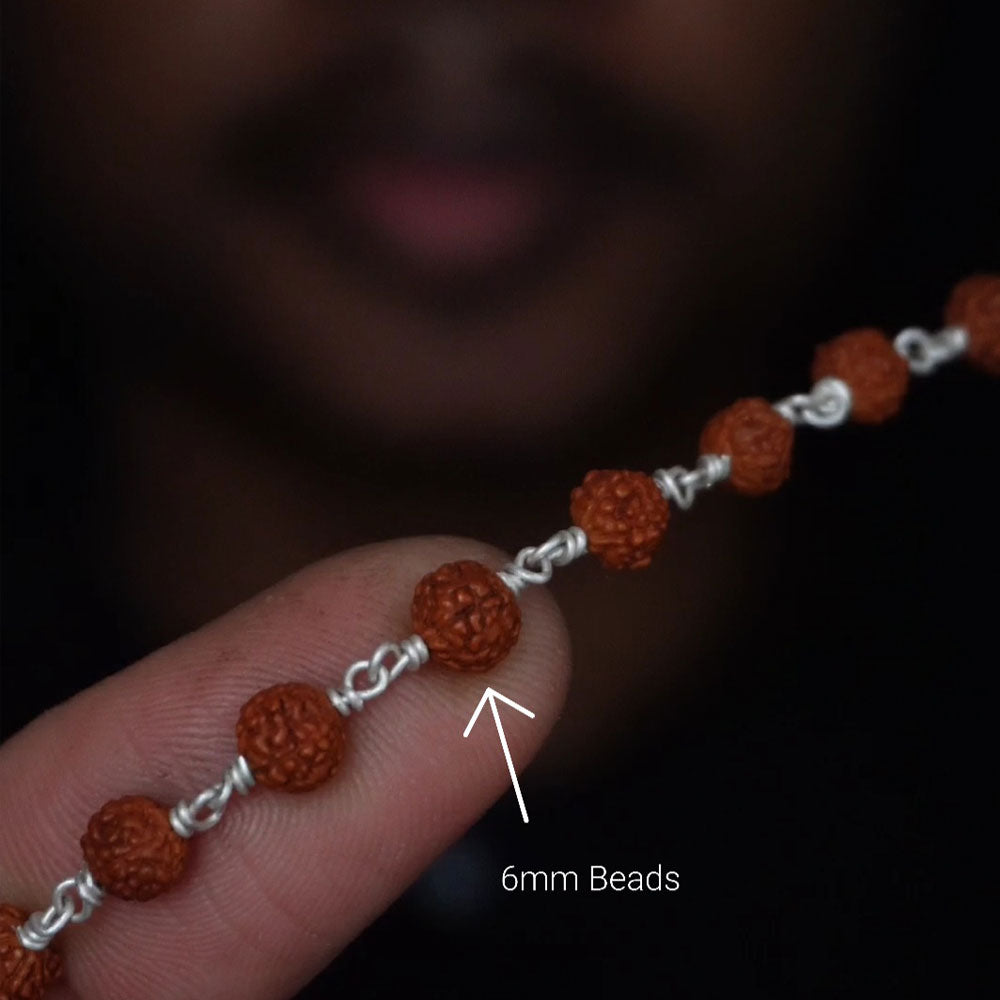Rudhraksham bracelet 6mm without cap