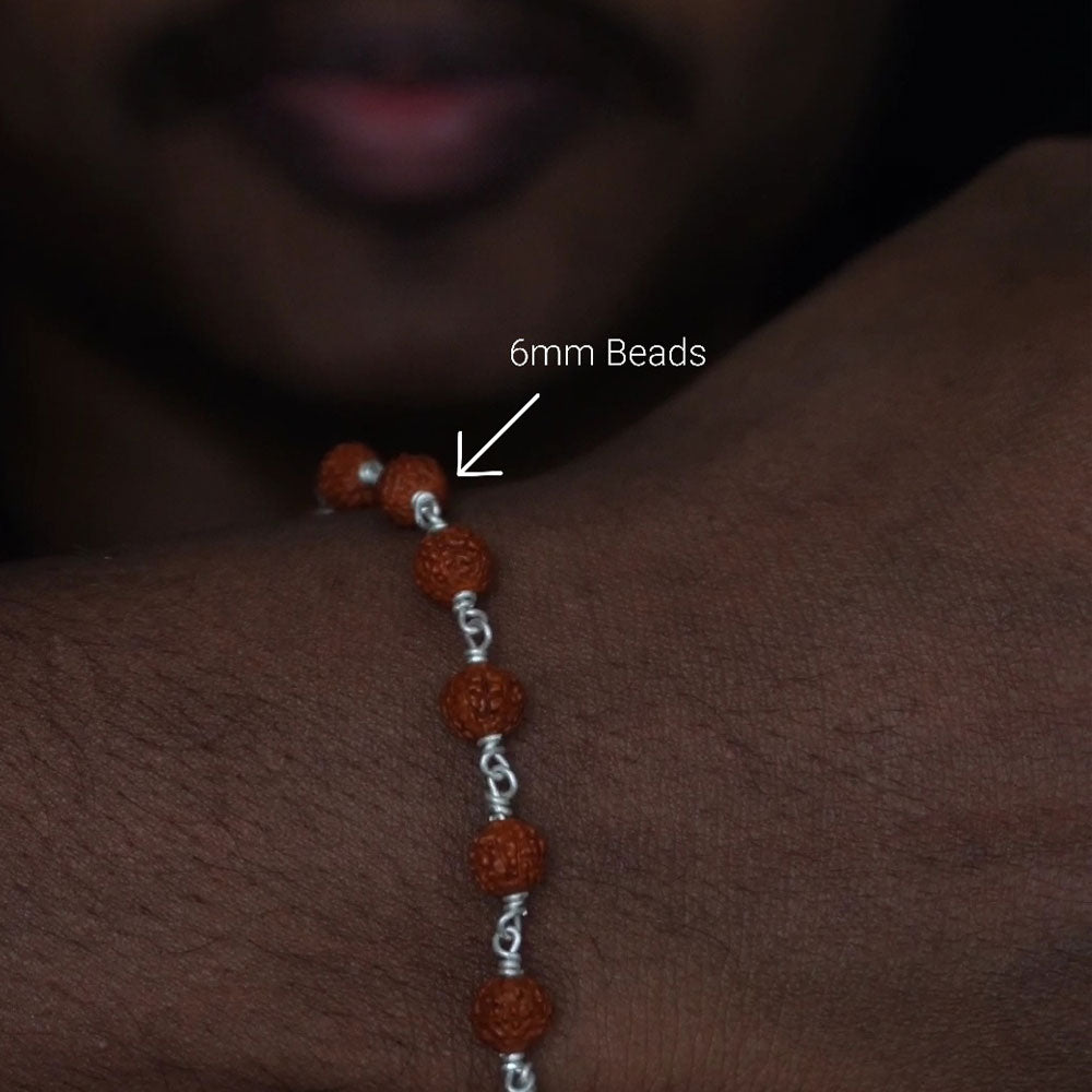 Rudhraksham bracelet 6mm without cap