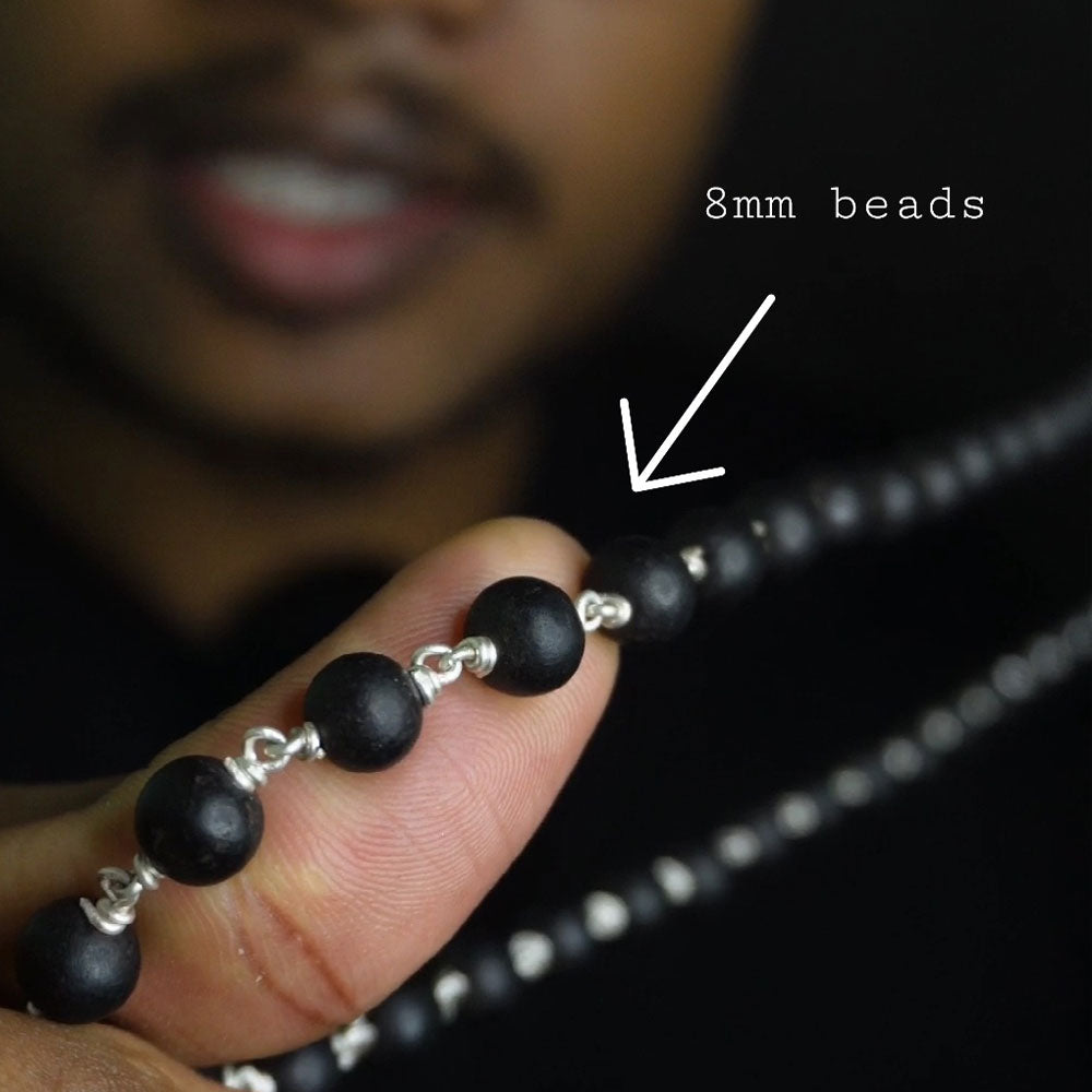 Karungali malai 8mm 54 beads without cap