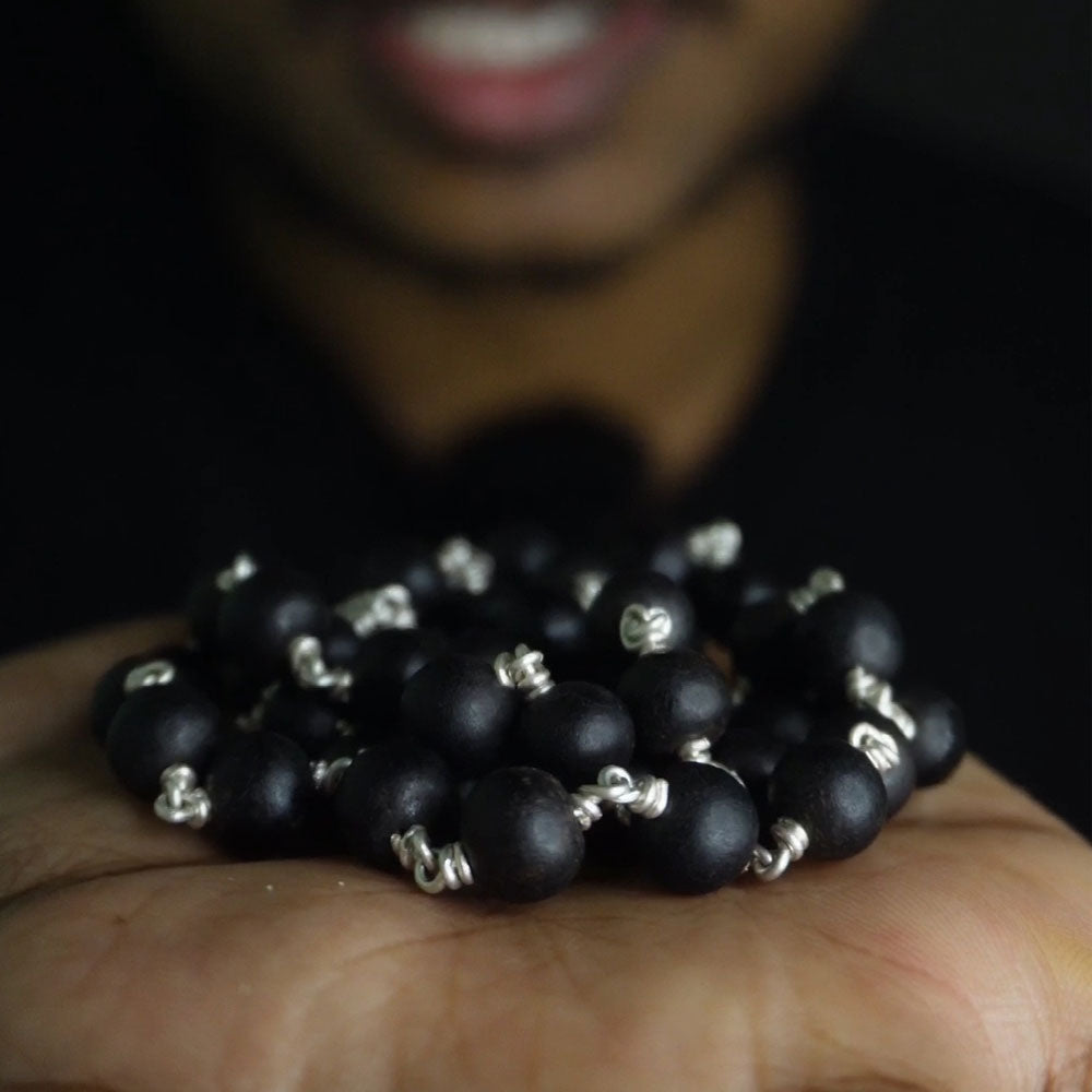 Karungali malai 8mm 54 beads without cap