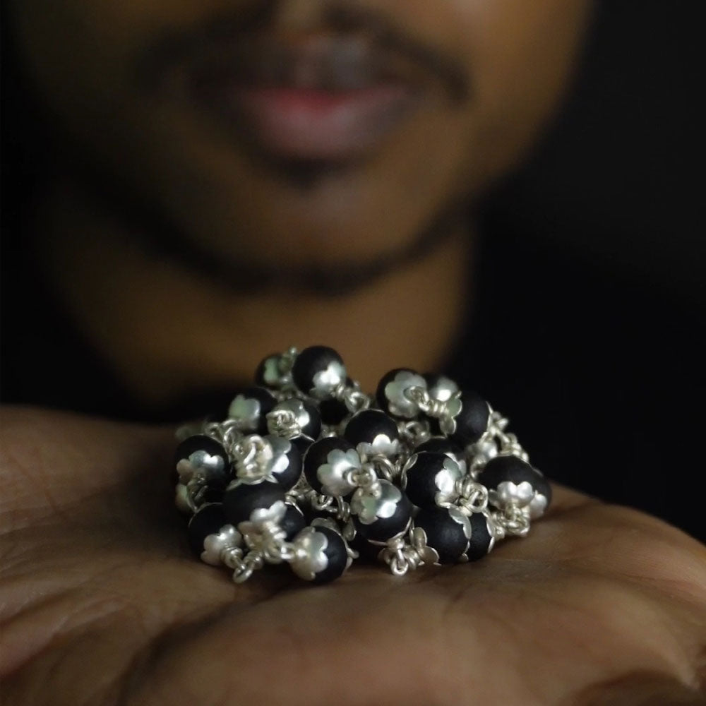 karungali malai 6mm 54 beads with cap