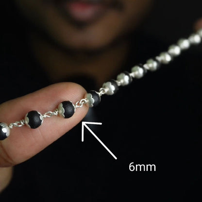 karungali bracelet 6mm with cap