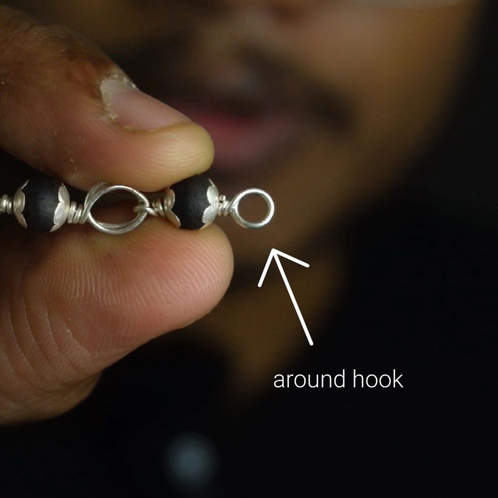 karungali bracelet 6mm with cap