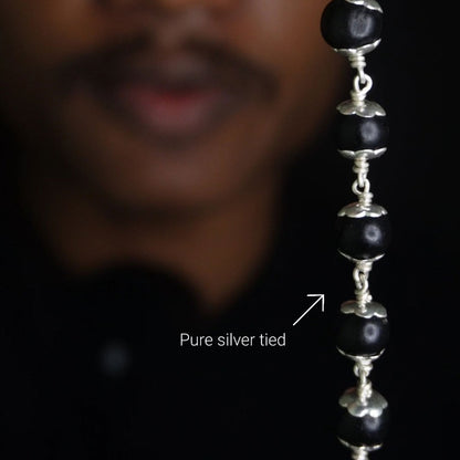 Karungali malai 8mm 54 beads with cap