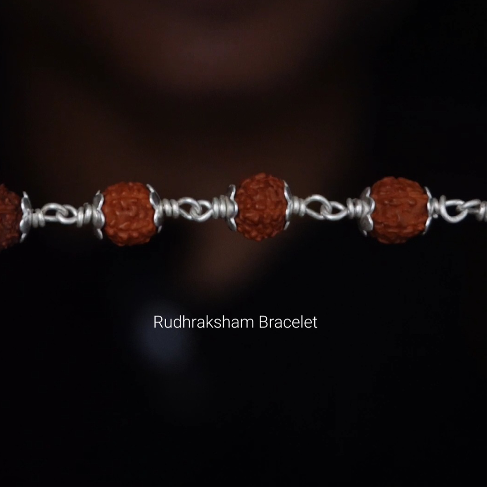 Rudhraksham bracelet 6mm with cap