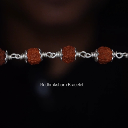 Rudhraksham bracelet 6mm with cap