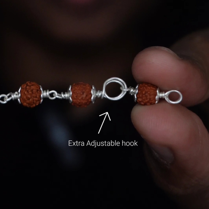 Rudhraksham bracelet 6mm with cap