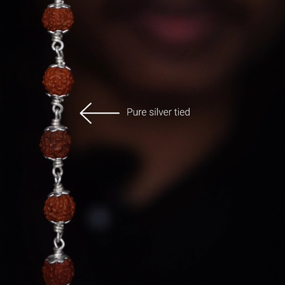 Rudhraksham bracelet 6mm with cap