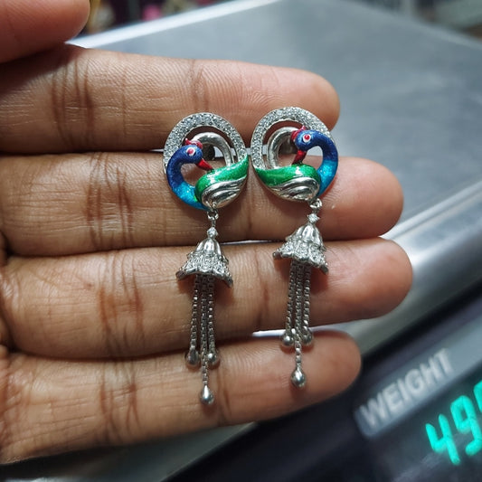 Peacock with Tokyo chain stud