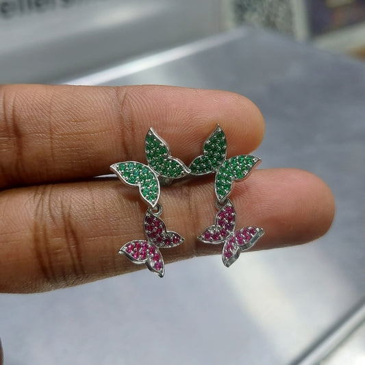 Butterfly stud coloured