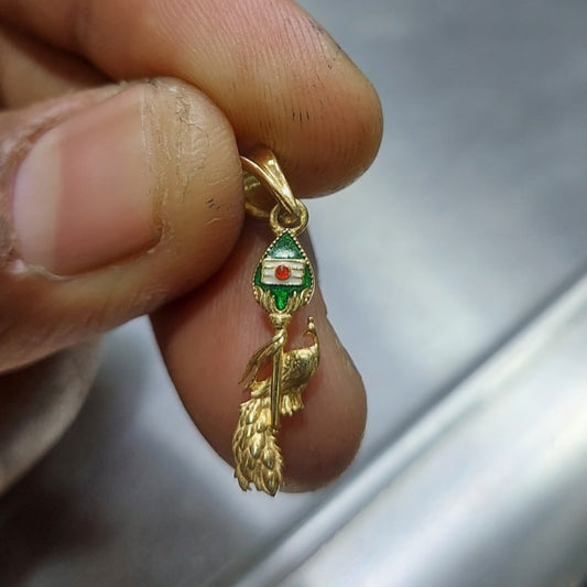 Vel Mayil green Enameled Dollar