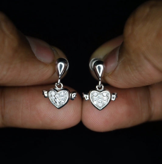Heart drops with micro stones