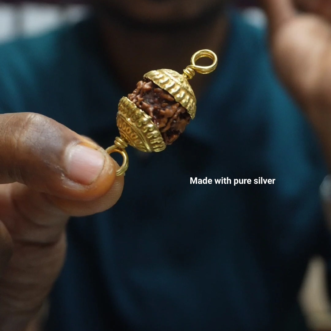 Ruthracham with gold plated nagas Kuppa