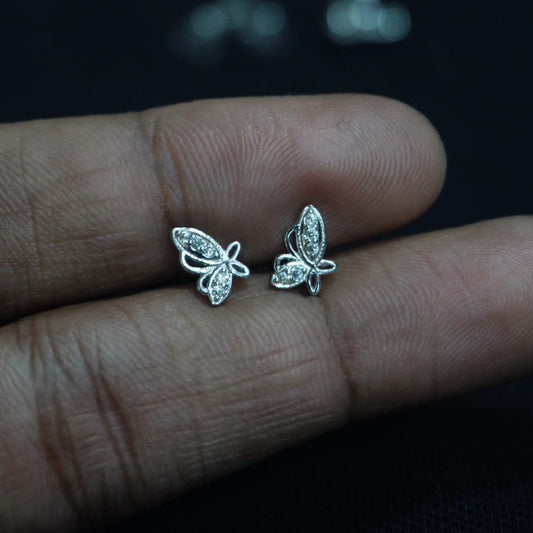 Butterfly with minimal stone studs