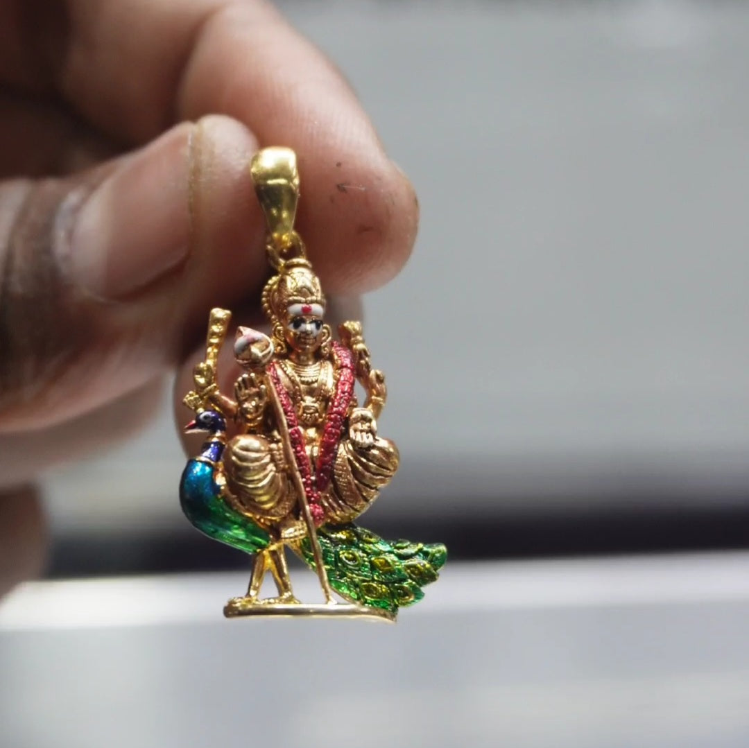 murugan with peacock