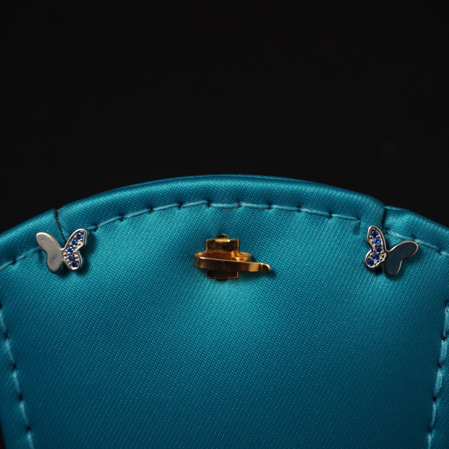 Butterfly shaped stud with stones