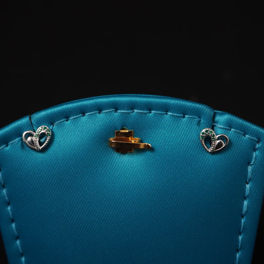 Heart shape inside with a little heart stud