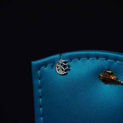 Moon and star stud